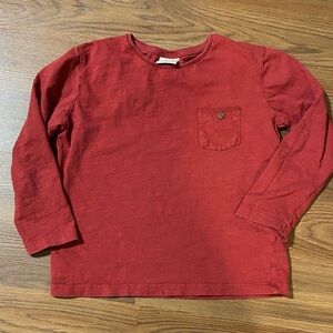✨8/$10.  Zara Kids Red Long Sleeve Shirt.  Size 5